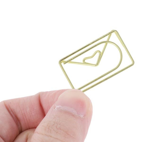 Unique Bargains Decorative Planner Clips for Document Note Sorting Organizing Office Supplies 10 Pcs Bicycle Shape (Gold Tone)