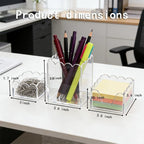 Acrylic Magnetic Storage Box Set of 2 - Multi-Functional Magnetic Organizer Container, Acrylic Organizer Box Set for Desk, Office Supplies