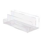 RUSSELL + HAZEL Acrylic Collator + Valet: Clear Desk Organizer, Office Supplies Holder, 12.5" Wide, 4" High