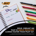 BiC 8pk Gelocity Quick Dry Assorted Ink: 0.7mm Point, Art & Stationery, Office Supplies