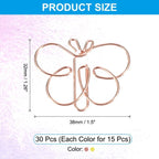 Unique Bargains Home Office Supplies Metal Cute Butterfly Shape Durable Paper Clip 30 Pcs Gold