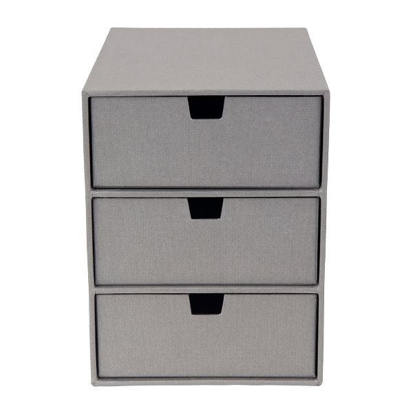 Bigso Ingrid 3-Drawer Fiberboard Desk Organizer | Stackable Desktop Storage for Office Supplies