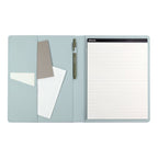 Altitude Padfolio 10"x12.5" Vegan Leather Seafoam Blue Debossed Arch