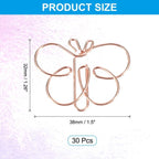 Unique Bargains Home Office Supplies Metal Cute Butterfly Shape Durable Paper Clip 30 Pcs Gold