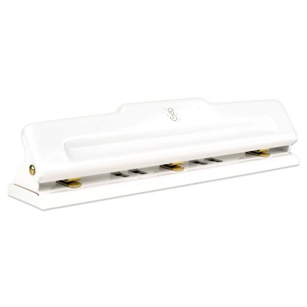 Desktop 3-Hole Punch White/Gold - Sugar Paper Essentials: Metal Office Tool for Binder, Multicolor