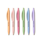Be Rooted 6pk Ballpoint Pen Black Ink Soft Touch Affirmation Sayings: Art Stationery, 1.0mm Point, Office Supplies