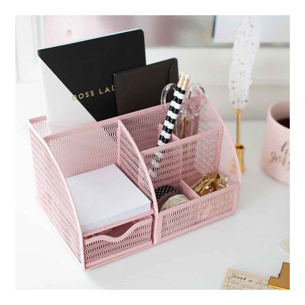 Blu Monaco Aqua Desk Organizer - Cute Turquoise Accessories & Stationery Holder for School, Locker, Bedroom or Home