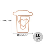 Unique Bargains Decorative Planner Clips for Document Note Sorting Organizing Office Supplies 10 Pcs Bicycle Shape (Gold Tone)