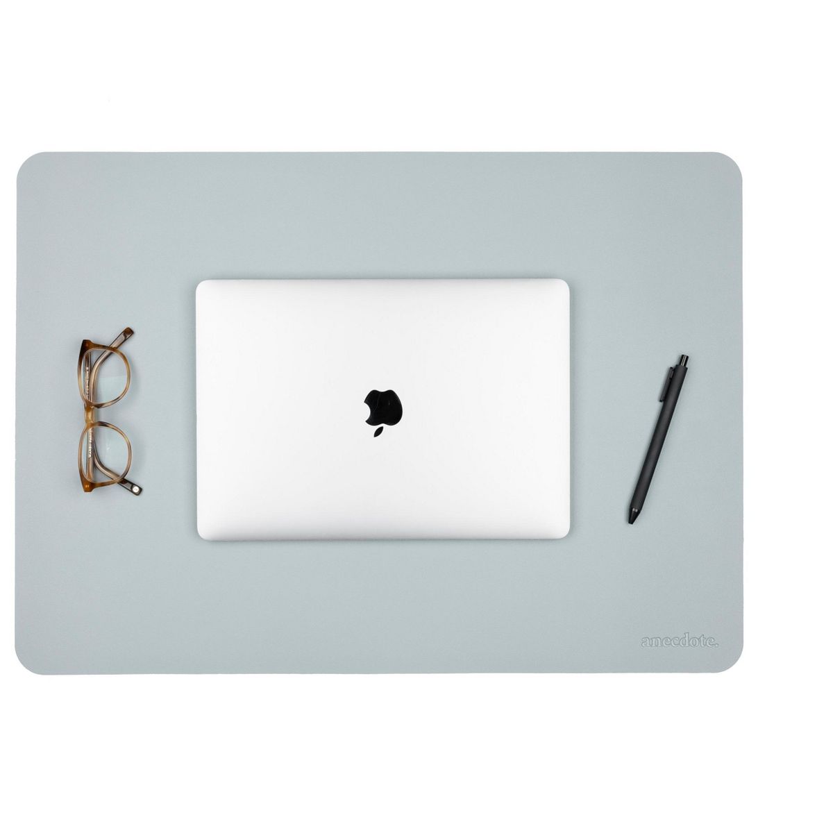 Anecdote Vegan Leather Desk Pad - Large Desk Mat Mouse Pad for Office, Keyboard & Laptop, Easy Clean, Black, 17x23.5