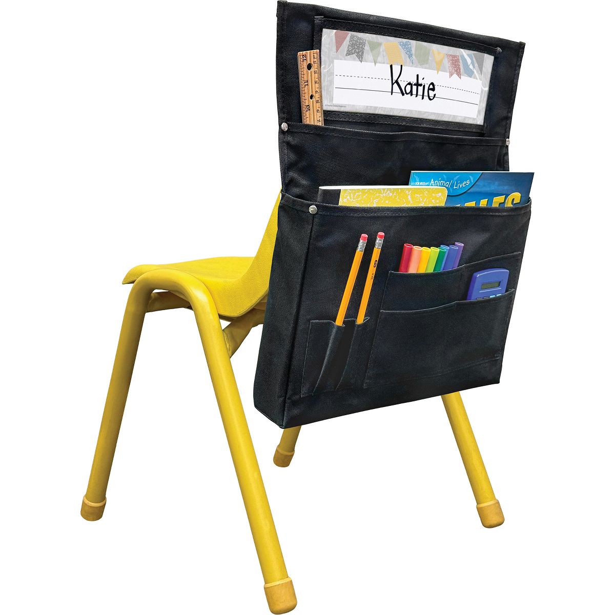 Teacher Created Resources Black Chair Pocket-For Large Chairs
