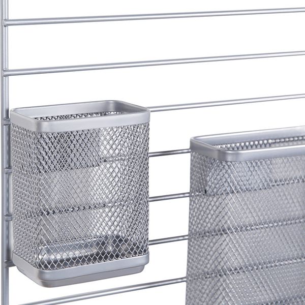 Mesh Additional Wall Organization Tools Silver - Brightroom™: Steel Desk & File Organizer for Office Supplies