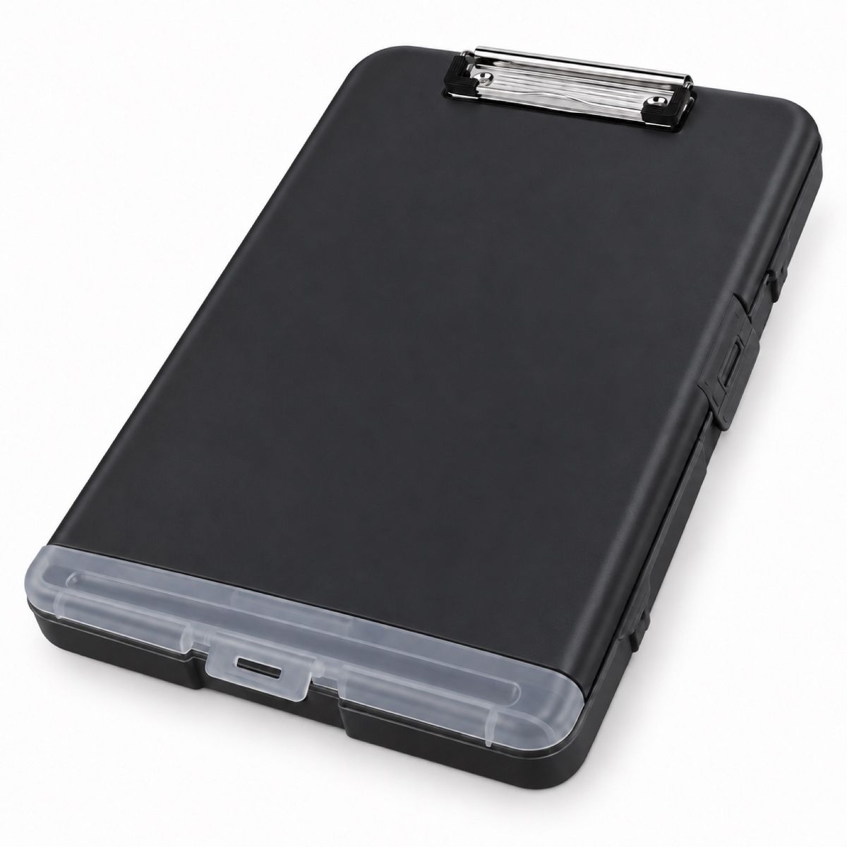 Storage Clipboard 8.5" x 11" with Document Compartment & Pen Slot, Black