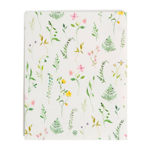 U Brands 2 Pocket Fashion Plastic Folder Pressed Botanicals Cream, School Supplies