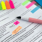 Wrapables 500pcs Transparent Sticky Notes Set, Memo Note Pads, Book Tabs, Page Markers, Sticky Notes, School and Office Supplies
