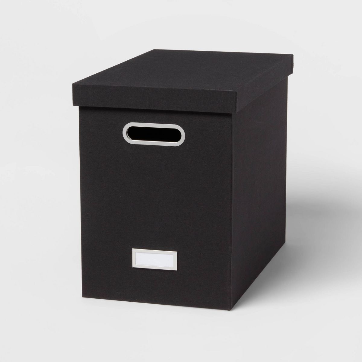 Canvas Hanging File Organizer with Lid Black - Brightroom™