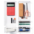 Sorbus 4-Piece Clear Acrylic Office Drawer Organizer Set - Perfect for pens, craft supplies & more