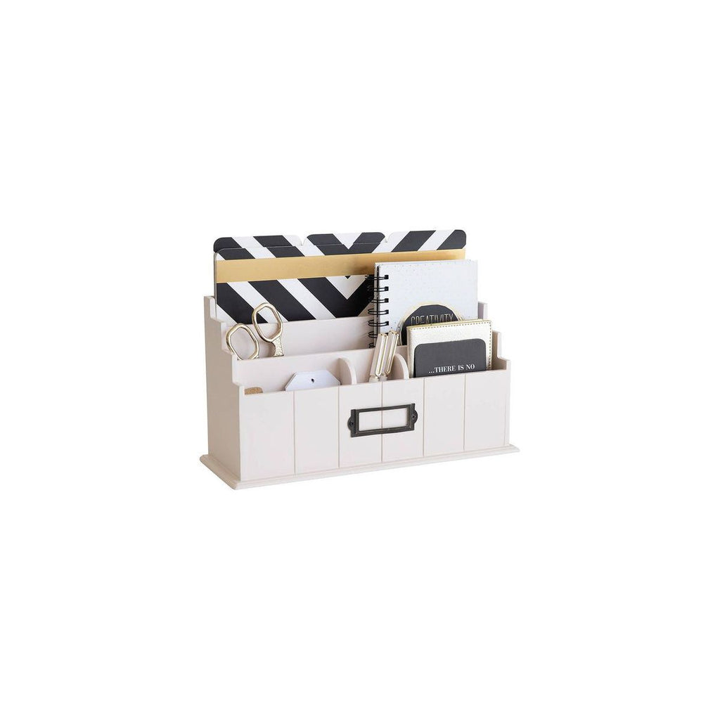 Blu Monaco Light Pink Wooden Mail Organizer - 3-Tier wit Mail Printed on the Front