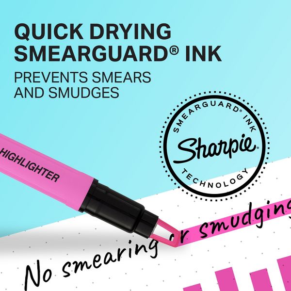 Sharpie Clear View 12pk Highlighters Chisel Tip Multicolored: Bold & Fine Markers for School Supplies