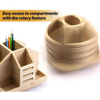 Officemate® Bamboo Rotary Organizer