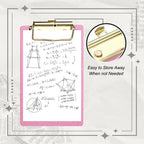 Unique Bargains Glitter Design Office Supplies Acrylic Clipboards 6.02 x 3.94 Inch Black 1 Pc
