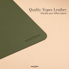 Anecdote Vegan Leather Desk Pad - Large Desk Mat Mouse Pad for Office, Keyboard & Laptop, Easy Clean, Black, 17x23.5