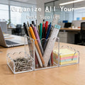 Acrylic Magnetic Storage Box Set of 2 - Multi-Functional Magnetic Organizer Container, Acrylic Organizer Box Set for Desk, Office Supplies