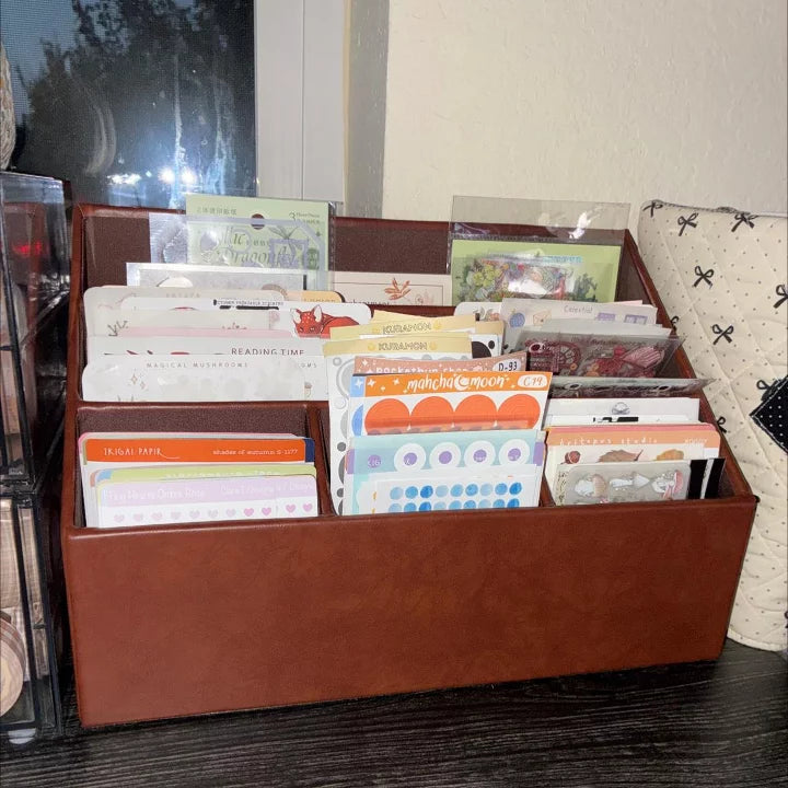 Faux Leather 5 Slot Desktop Organizer - Threshold™