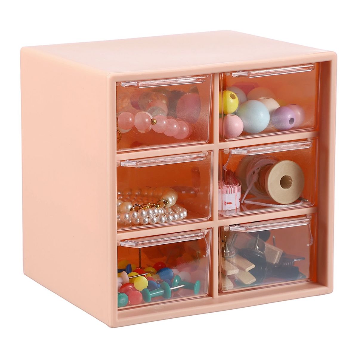 Unique Bargains Plastic Office Supplies Bedroom Makeup Storage Drawers Black