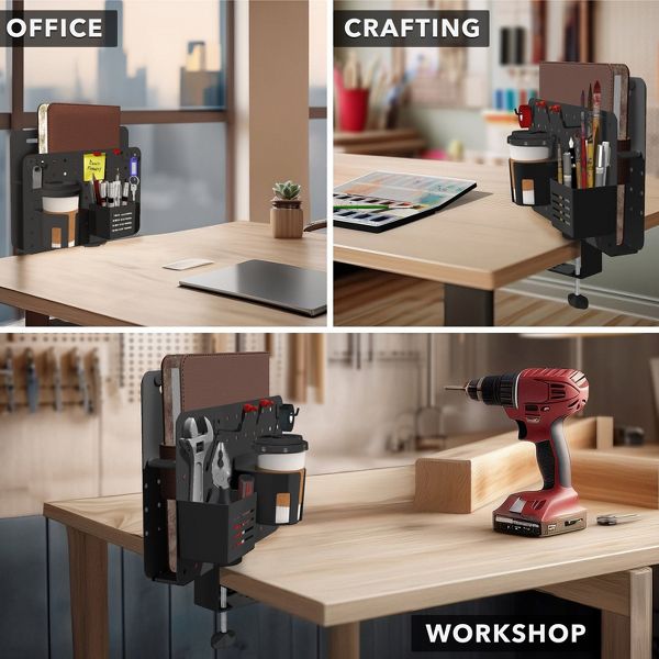 Mount-It! 360 Degree Rotating Pegboard and Organizer with Accessories