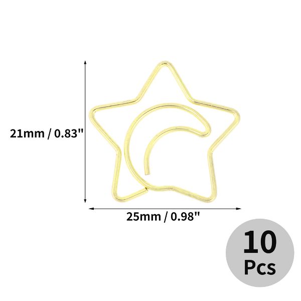 Unique Bargains Decorative Planner Clips for Document Note Sorting Organizing Office Supplies 10 Pcs Bicycle Shape (Gold Tone)