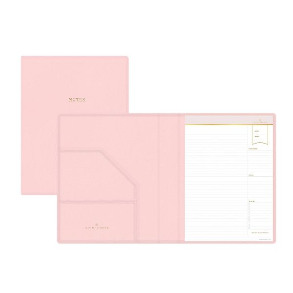 Day Designer Faux Leather Padfolio Blush Pink