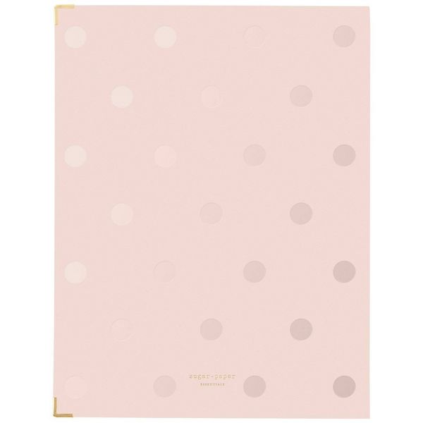 Sugar Paper Essentials Clipfolio Pink Gloss Dot