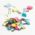 U Brands 25ct Assorted Size Binder Clips Bright and Happy: Steel Office Supplies, Multicolor, Clips & Fasteners