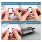 Unique Bargains Carbon Steel Office Supplies Loose-Leaf Book Binder Rings 10 Pcs Black