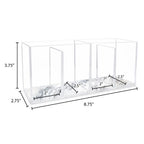 Isaac Jacobs 4-Compartment Clear Acrylic Organizer- Makeup Brush Holder- Storage Solution- Office, Bathroom, Kitchen Supplies and More