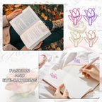 Unique Bargains Metal Tulip Shape Cute Bookmarks Paper Clip for Fun Office Supplies 40 Pcs Multicolored