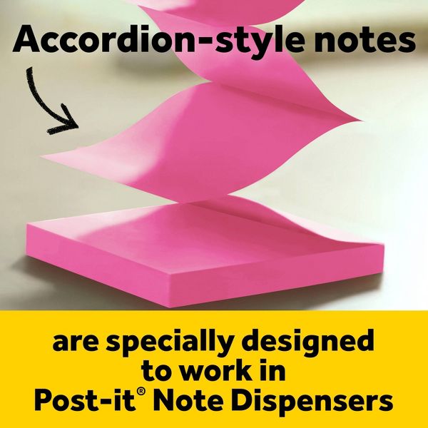 Post-it Dispenser Wave White: Plastic Desk Organizer & Note Holder, 3.422" Height, 3.641" Width, 1.25" Depth