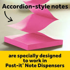 Post-it Dispenser Wave White: Plastic Desk Organizer & Note Holder, 3.422" Height, 3.641" Width, 1.25" Depth