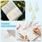 Unique Bargains Home Office Supplies Metal Guitar Shape Funny Cute Decorative Paper Clip 30 Pcs Gold