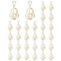 Unique Bargains Home Office Supplies Metal Guitar Shape Funny Cute Decorative Paper Clip 30 Pcs Gold