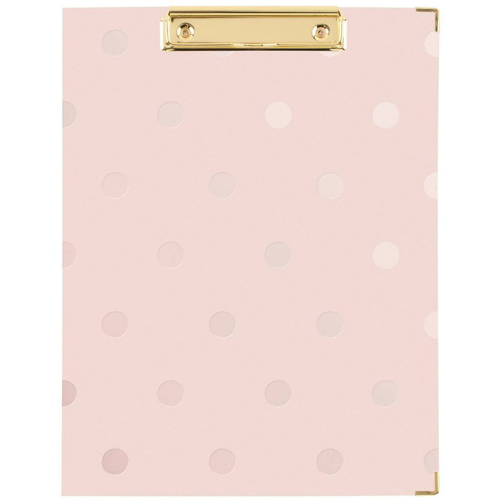 Sugar Paper Essentials Clipfolio Pink Gloss Dot