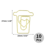Unique Bargains Decorative Planner Clips for Document Note Sorting Organizing Office Supplies 10 Pcs Bicycle Shape (Gold Tone)