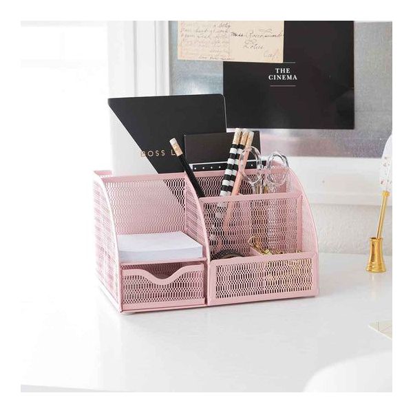Blu Monaco Aqua Desk Organizer - Cute Turquoise Accessories & Stationery Holder for School, Locker, Bedroom or Home