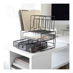 Blu Monaco Gold Desk Organizer - Cute File Holder for Desk & Drawer Storage for Office Supplies, Paper, Devices & Folders
