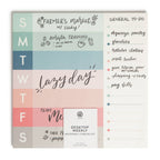 U Brands 10''x10'' Weekly Combination Pad - Coral Chic: Weekly To Do List, Office Supplies, Notepad, 52 Sheets