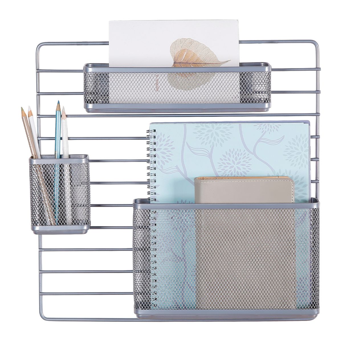 Mesh Additional Wall Organization Tools Silver - Brightroom™: Steel Desk & File Organizer for Office Supplies