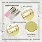 Unique Bargains Glitter Design Office Supplies Acrylic Clipboards 6.02 x 3.94 Inch Black 1 Pc