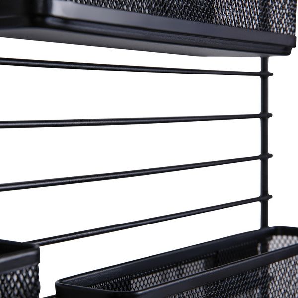 Mesh Additional Wall Organization Tools - Brightroom™: Steel Desk & Office Wall Organizer Set, Black, 4 Pieces