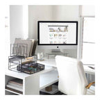 Blu Monaco Gold Desk Organizer - Cute File Holder for Desk & Drawer Storage for Office Supplies, Paper, Devices & Folders