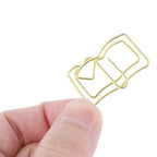 Unique Bargains Decorative Planner Clips for Document Note Sorting Organizing Office Supplies 10 Pcs Bicycle Shape (Gold Tone)